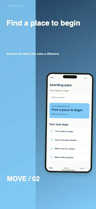 Boarding Pass screenshot design: Movement panel